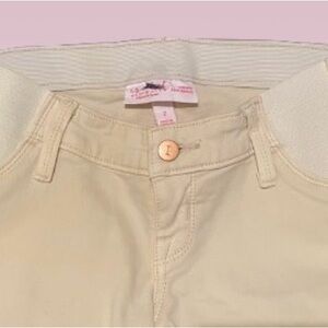 Isabel Maternity Cream Skinny Pants